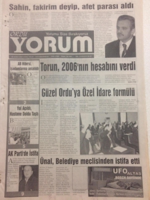 Ordu Yorum Gazetesi 2 Şubat 2007 - Torun 2006nın Hesabını Verdi GZ23266 - 1