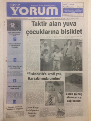 Ordu Yorum Gazetesi 20 Haziran 2006 - Taktir Alan Yuva Çocuklarına Bisiklet GZ23347 - 1