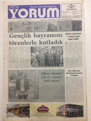 Ordu Yorum Gazetesi 20 Mayıs 2005 - Bahar Çayından 7 Milyar Gelir Elde Edildi GZ23539 - 1