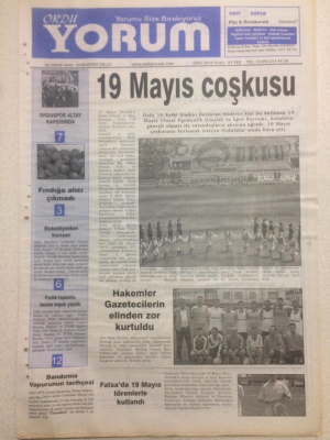 Ordu Yorum Gazetesi 20 Mayıs 2006 - Fındığa Alıcı Çıkmadı GZ23327 - 1