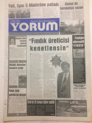 Ordu Yorum Gazetesi 21 Şubat 2007 - Fındık Üreticisi Kenetlensin GZ23281 - 1