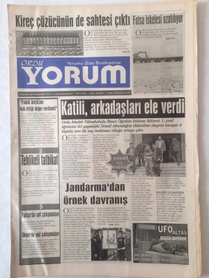 Ordu Yorum Gazetesi 22 Mart 2007 - Fındık Üreticine Hak Ettiği Değer Verilmeli GZ23206 - 1
