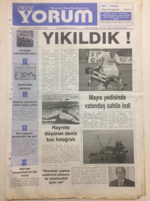 Ordu Yorum Gazetesi 22 Mayıs 2006 - Yıkıldık!, Hayrete Düşüren Deniz Kızı Fotoğrafı GZ23328 - 1