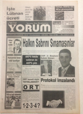 Ordu Yorum Gazetesi 23 Eylül 2006 - Halkın Sabrını Sınamasınlar GZ23388 - 1