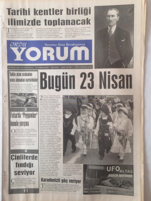 Ordu Yorum Gazetesi 23 Nisan 2007 - Çinlilerde Fındığı Seviyor GZ23258 - 1