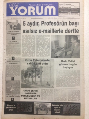 Ordu Yorum Gazetesi 24 Mart 2006 - Ordu Valisi Bugün Göreve Başladı GZ23475 - 1