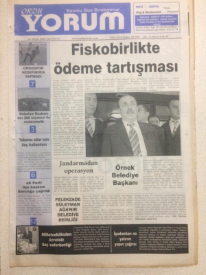 Ordu Yorum Gazetesi 25 Nisan 2006 - Fiskobirlikte Ödeme Tartışması GZ23307 - 1