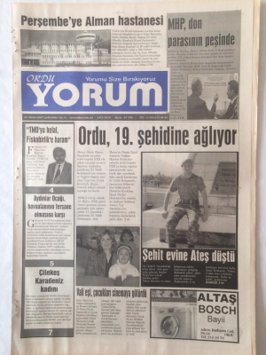 Ordu Yorum Gazetesi 25 Nisan 2007 - MHP Don Parasının Peşinde GZ23260 - 1