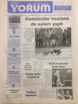 Ordu Yorum Gazetesi 26 Mayıs 2006 - Gazeteciler Hastane De Eylem Yaptılar GZ23331 - 1
