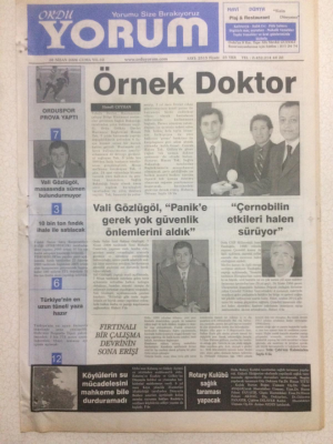 Ordu Yorum Gazetesi 28 Nisan 2006 - Çernobilin Etkileri Halen Sürüyor GZ23310 - 1