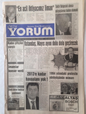Ordu Yorum Gazetesi 28 Nisan 2007 - İmamlar Konser Verdi, Orduspor Maç Saatini Bekliyor GZ23263 - 1