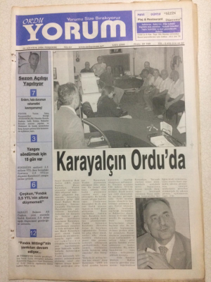 Ordu Yorum Gazetesi 3 Ağustos 2006 - Murat Karayalçın Orduda GZ23483 - 1