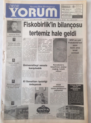 Ordu Yorum Gazetesi 3 Ocak 2006 - Fiskobirlikin Bilançosu Tertemiz Hale Geldi GZ23146 - 1