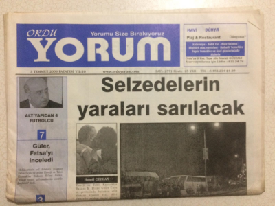 Ordu Yorum Gazetesi 3 Temmuz 2006 - Selzedelerin Yaraları Sarılıyor GZ24792 - 1