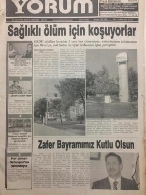Ordu Yorum Gazetesi 30 Ağustos 2006 - Sağlıklı Ölüm İçin Konuşuyorlar GZ23505 - 1