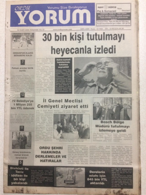 Ordu Yorum Gazetesi 30 Mart 2006 - Fatsalı Arıcılar Birlik Kurdu GZ23479 - 1