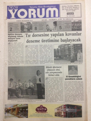 Ordu Yorum Gazetesi 30 Mayıs 2005 - Tır Dorsesine Yapılan Kovanlar Deneme Üretimine Başlayacak GZ23545 - 1