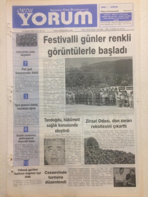 Ordu Yorum Gazetesi 30 Mayıs 2006 - Festivalli Günler Renkli Görüntülerle Başladı GZ23334 - 1
