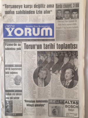 Ordu Yorum Gazetesi 30 Nisan 2007 - Torunun Tarihi Toplantısı GZ23264 - 1
