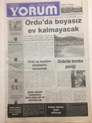 Ordu Yorum Gazetesi 4 Nisan 2006 - Orduda Boyasız Ev Kalmayacak GZ23290 - 1