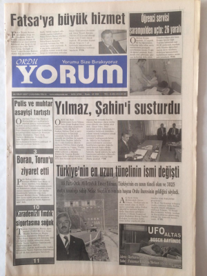 Ordu Yorum Gazetesi 4 Nisan 2007 - Yılmaz, Şahini Susturdu GZ23242 - 1