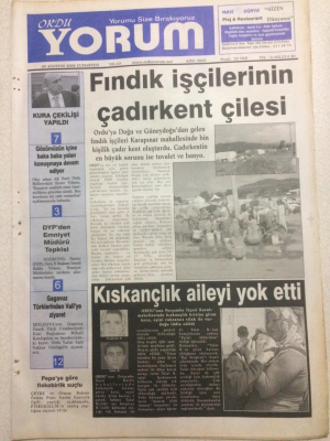 Ordu Yorum Gazetesi 5 Ağustos 2006 - Kıskançlık Aileyi Yok Etti GZ23485 - 1