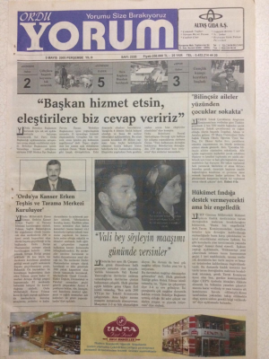 Ordu Yorum Gazetesi 5 Mayıs 2005 - Bilinçsiz Aileler Yüzünden Çocuklar Sokakta GZ23530 - 1