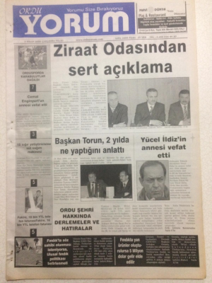 Ordu Yorum Gazetesi 5 Nisan 2006 - Ziraat Odasından Sert Açıklama GZ23291 - 1