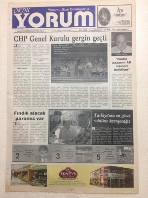 Ordu Yorum Gazetesi 6 Ağustos 2005 - CHP Genel Kurulu Gergin Geçti GZ23512 - 1