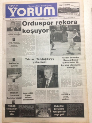 Ordu Yorum Gazetesi 6 Mart 2006 - Orduspor Rekora Koşuyor GZ23459 - 1