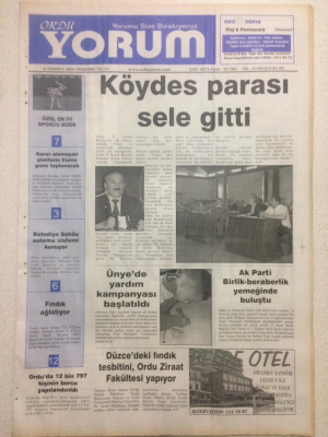 Ordu Yorum Gazetesi 6 Temmuz 2006 - Köydes Parası Sele Gitti GZ23361 - 1