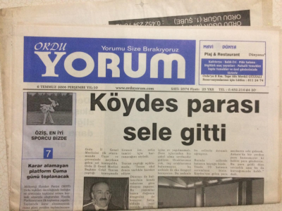 Ordu Yorum Gazetesi 6 Temmuz 2006 - Köydes Parası Sele Gitti GZ24790 - 1