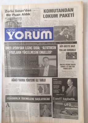 Ordu Yorum Gazetesi 7 Kasım 2006 - Fiskobirlik Ödemelere Başlayacak GZ23220 - 1