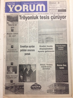 Ordu Yorum Gazetesi 7 Şubat 2006 - Trilyonluk Tesis Çürüyor GZ23436 - 1