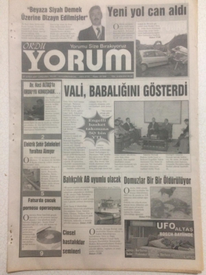 Ordu Yorum Gazetesi 7 Şubat 2007 - Orduspor Kötü Bir Dönemden Geçiyoruz GZ23269 - 1