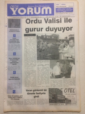 Ordu Yorum Gazetesi 7 Temmuz 2006 - Ordu,Valisi İle Gurur Duyuyor GZ23362 - 1