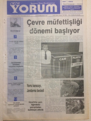 Ordu Yorum Gazetesi 8 Haziran 2006 - Çevre Müfettişliği Dönemi Başlıyor GZ23339 - 1