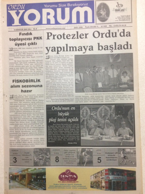 Ordu Yorum Gazetesi 9 Ağustos 2005 - Protezler Orduda Yapılmaya Başlandı GZ23514 - 1
