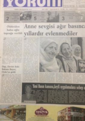 Ordu Yorum Gazetesi 9 Mayıs 2005 - Anne Sevgisi Ağır Basınca Evlenmediler GZ23549 - 1