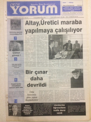 Ordu Yorum Gazetesi 9 Mayıs 2006 - Engin AltayÜretici Maraba Yapılmaya Çalışılıyor GZ23317 - 1