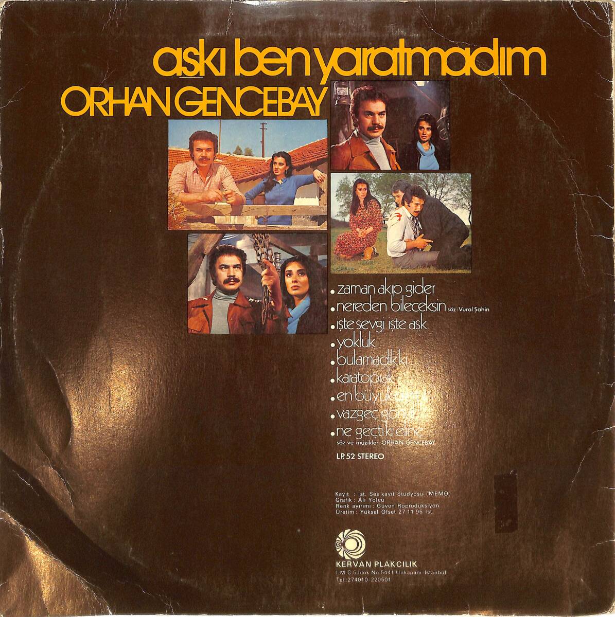 Orhan Gencebay - Aşkı Ben Yaratmadım LP PLAK (10/7.5) PLK24084 - 2