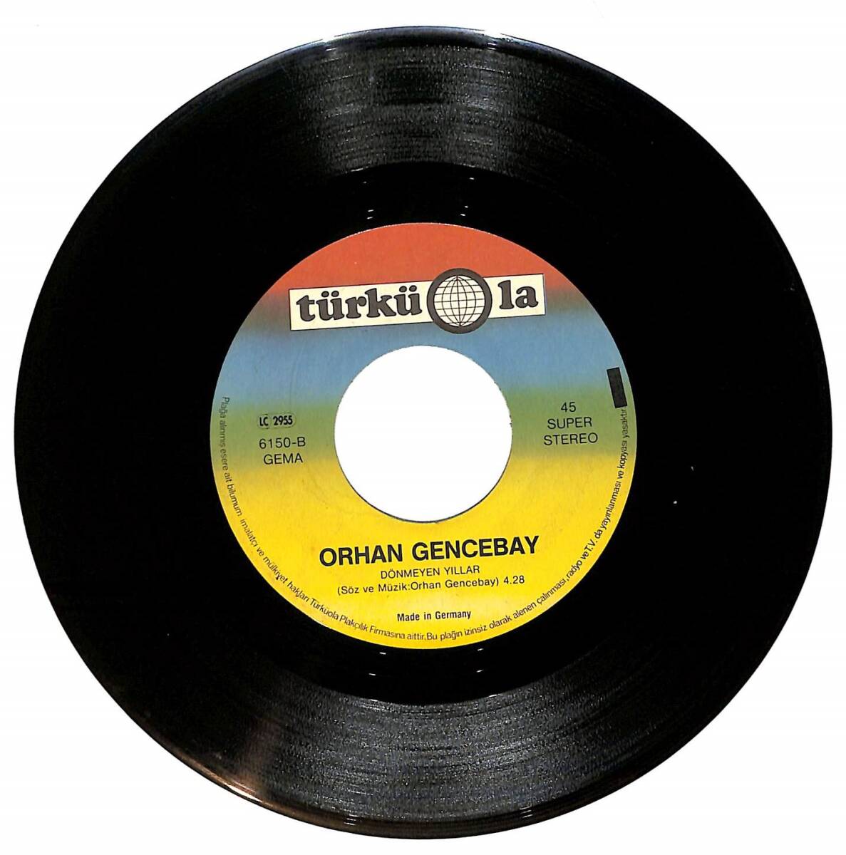 Orhan Gencebay - Ben Topraktan Bir Canım / Dönmeyen Yıllar Plak (Türküola Baskı - 10/7.5) * ÇOK NADİR * PLK26160 - 2