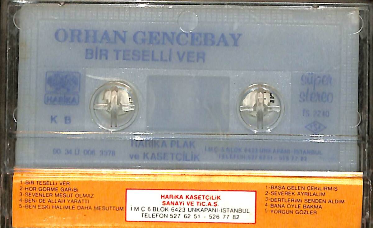 Orhan Gencebay - Bir Teselli Ver Kaset (İkinci El) KST26571 - 2