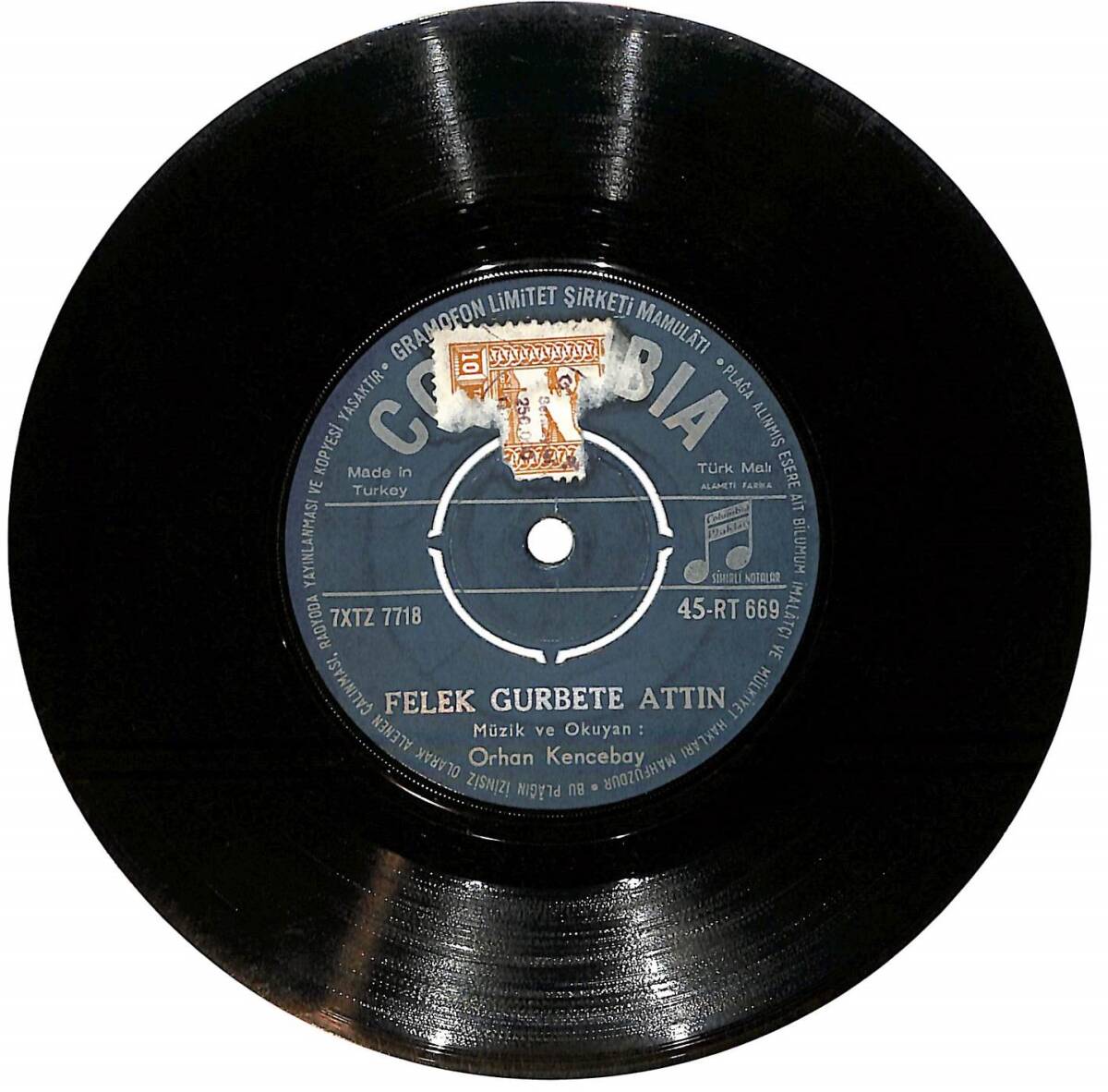 Orhan Gencebay - Felek Gurbete Attın / Nerdesin Leylam Plak (Columbia Plak - 10/6.5) *Çok Nadir* PLK26163 - 2