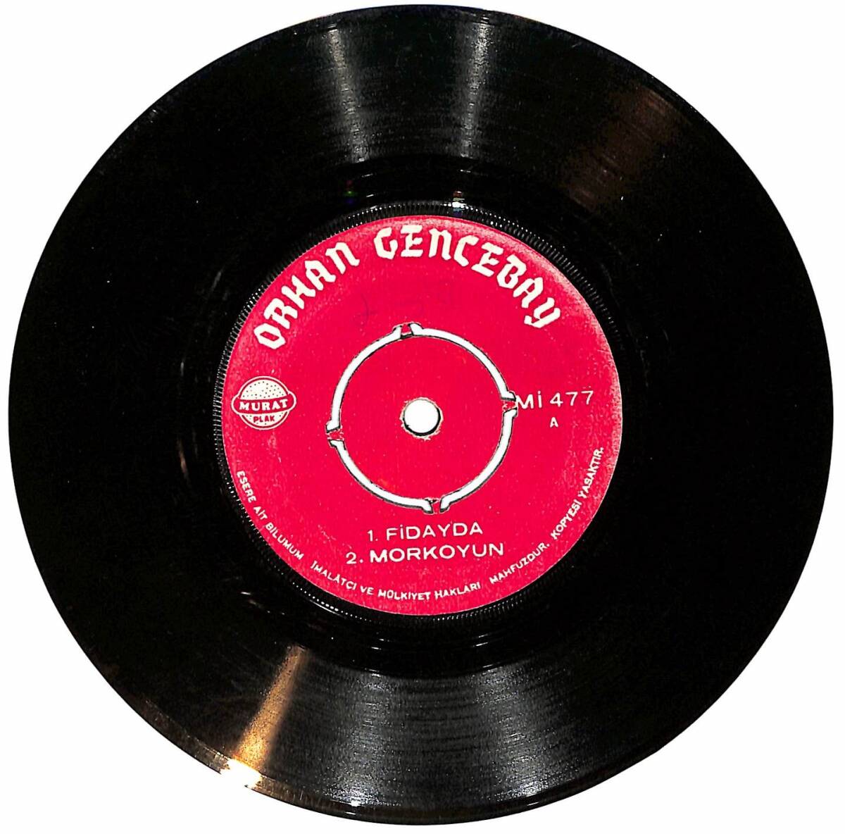 Orhan Gencebay - Fidayda - Mor Koyun / Misket - Topaloğlu - Şekeroğlan Plak (10/6.5) PLK26180 - 1