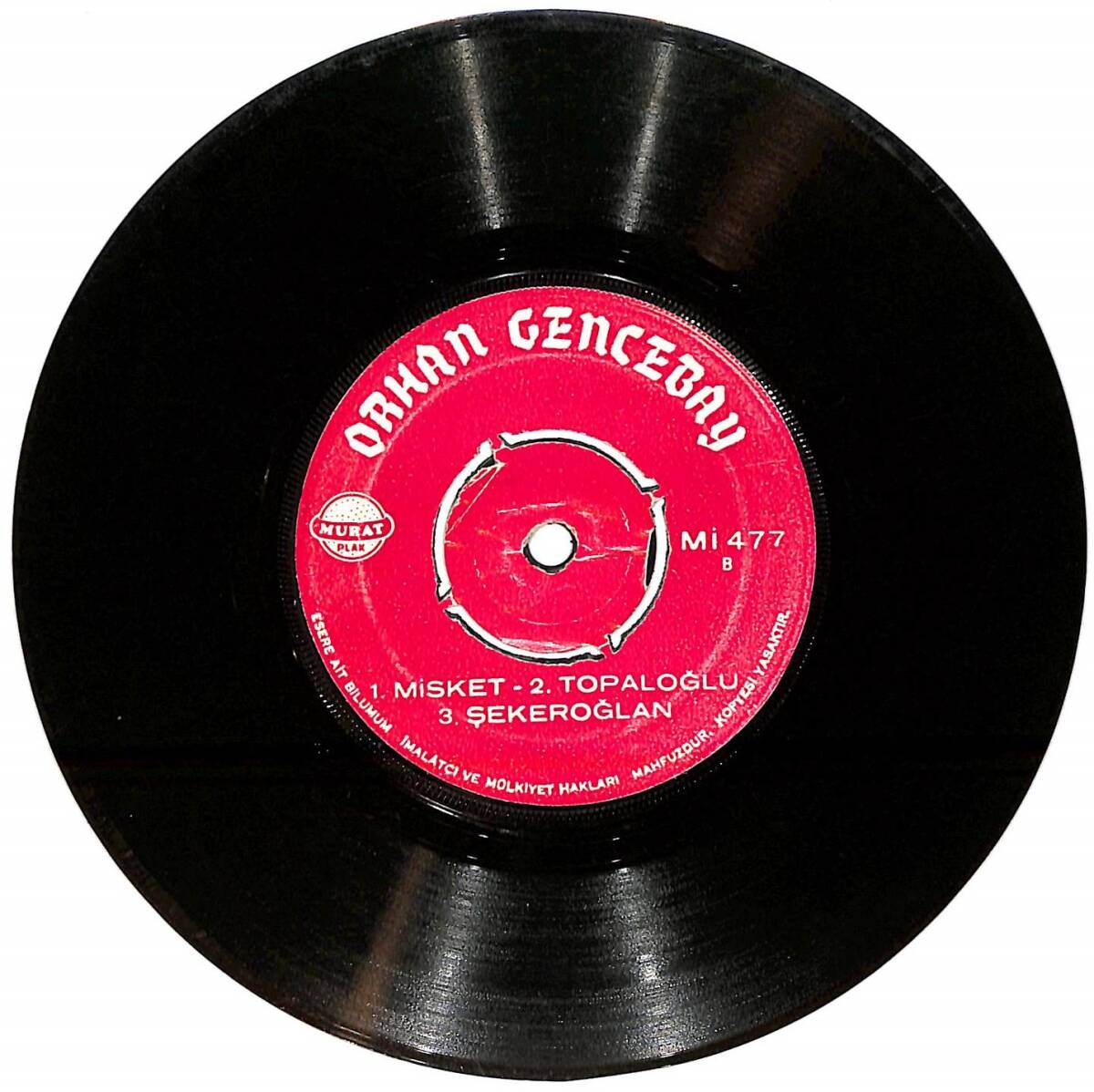Orhan Gencebay - Fidayda - Mor Koyun / Misket - Topaloğlu - Şekeroğlan Plak (10/6.5) PLK26180 - 2