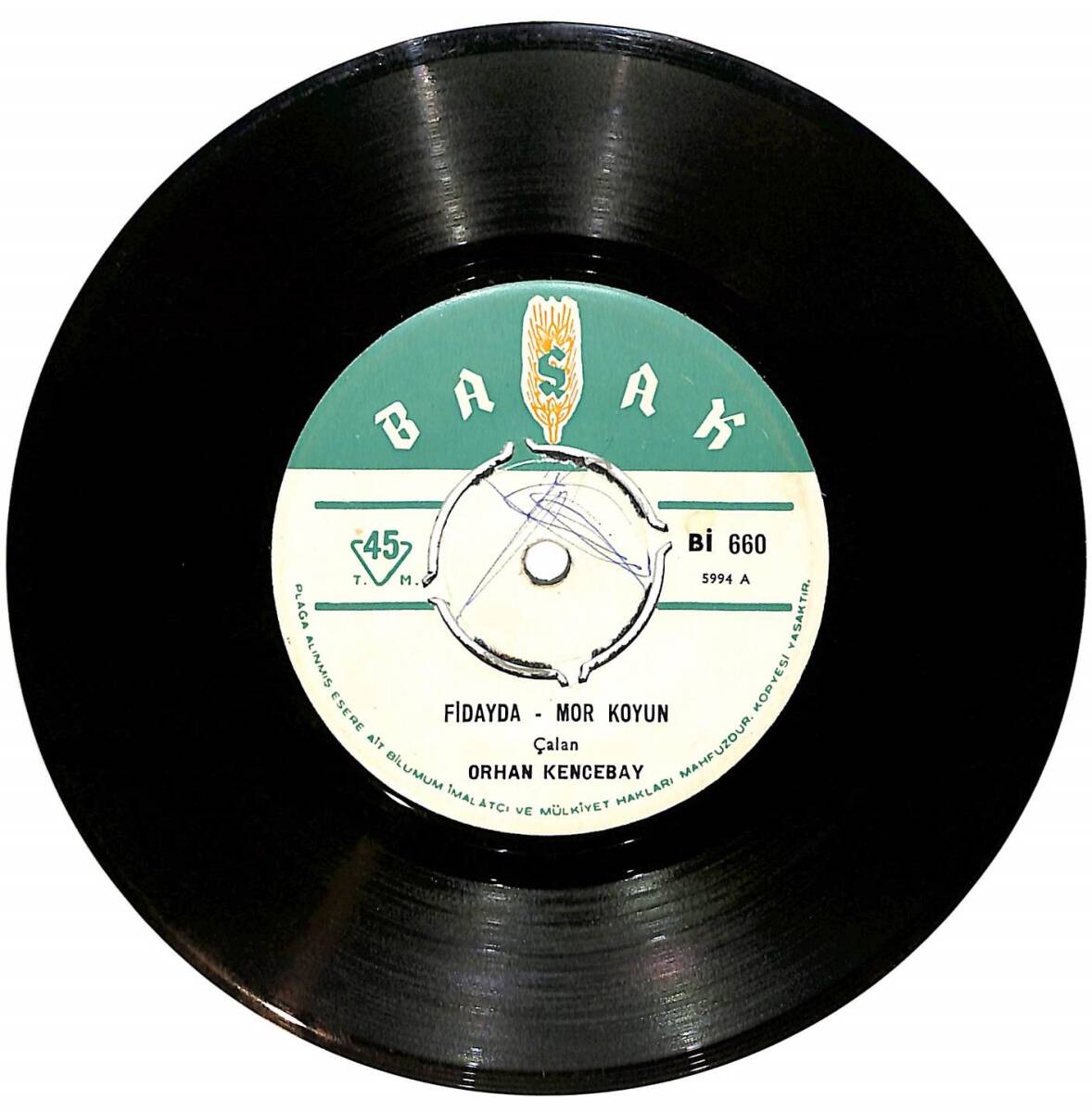 Orhan Gencebay - Fidayda - Mor Koyun / Misket - Topaloğlu - Şekeroğlan Plak (10/7) PLK26182 - 1