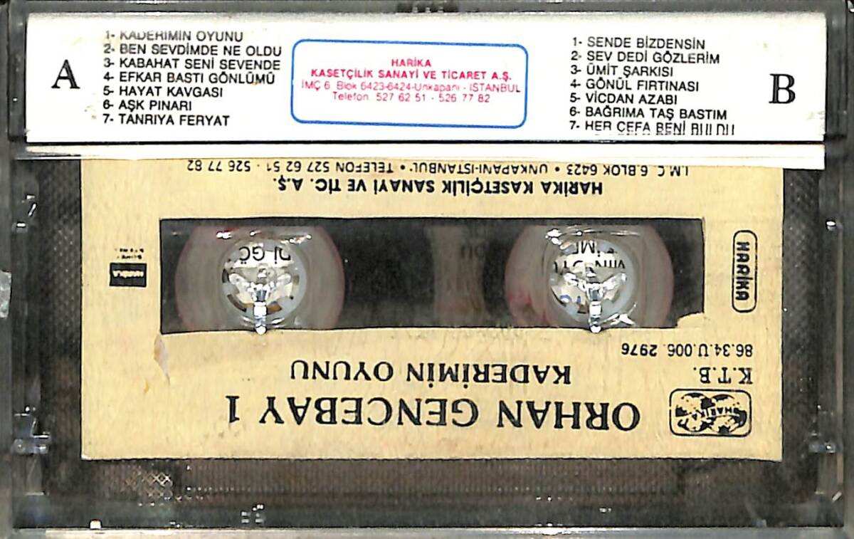 Orhan Gencebay - Kaderimin Oyunu Orijinal Kaset (İkinci El) *Harika Kasetçilik - 1986 * Sarı Bandrol - Kâğıt Baskı * KST30563 - 2