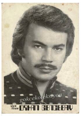 Orhan Gencebay Siyah-Beyaz Büyük Boy Kartpostal KRT6858 - 1