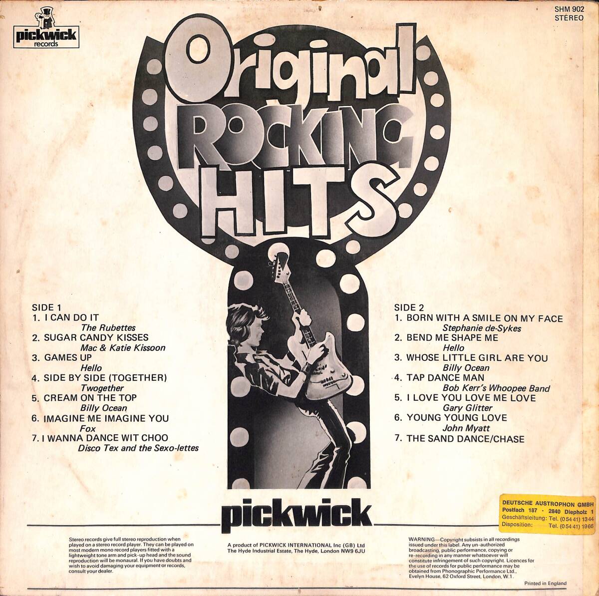 Original Rocking Hits LP PLAK (Açıklamayı Okuyunuz) PLK26735 - 2